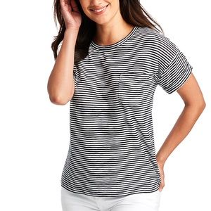 Vintage Vineyard Vines Striped Boxy Pocket Tee